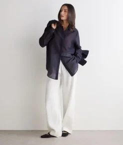 Camicia in mussola di cotone e seta