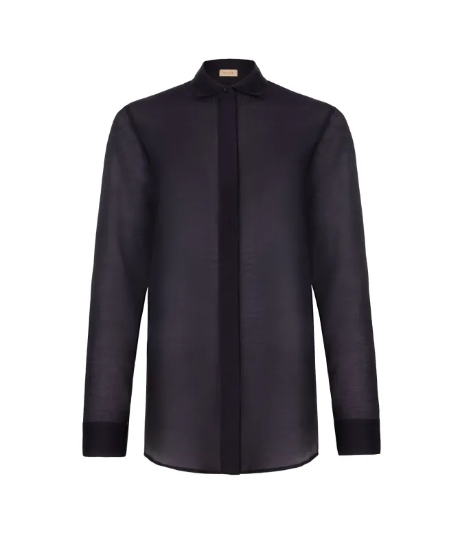 Camicia in mussola di cotone e seta
