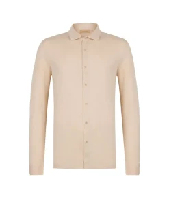 Camicia in piquet di cotone e seta