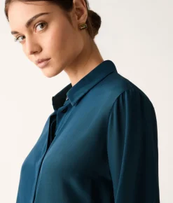Camicia in seta con colletto