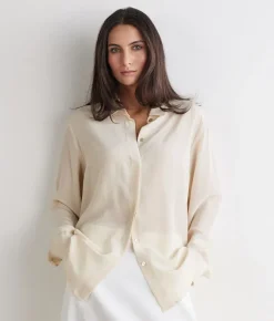 Camicia in seta con colletto