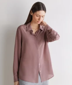 Camicia in seta con colletto