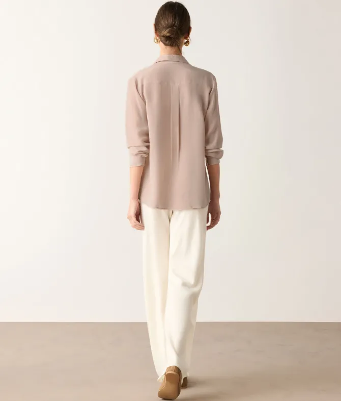 Camicia in seta con colletto