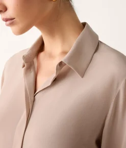 Camicia in seta con colletto