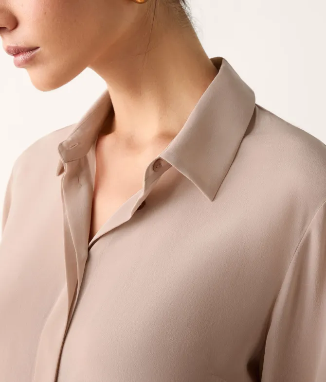 Camicia in seta con colletto