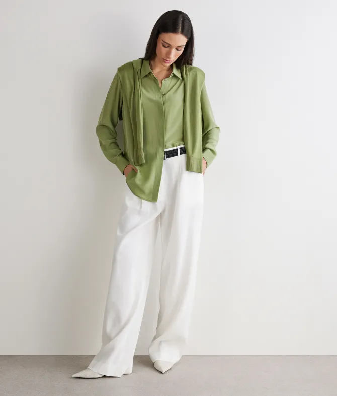 Camicia in seta con colletto