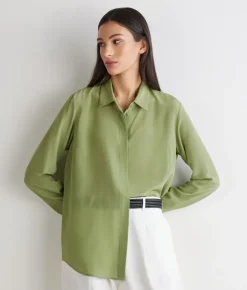 Camicia in seta con colletto