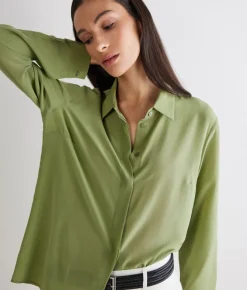 Camicia in seta con colletto