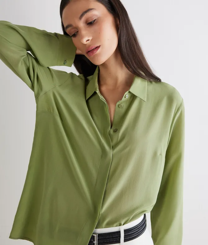 Camicia in seta con colletto