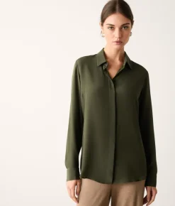 Camicia in seta con colletto