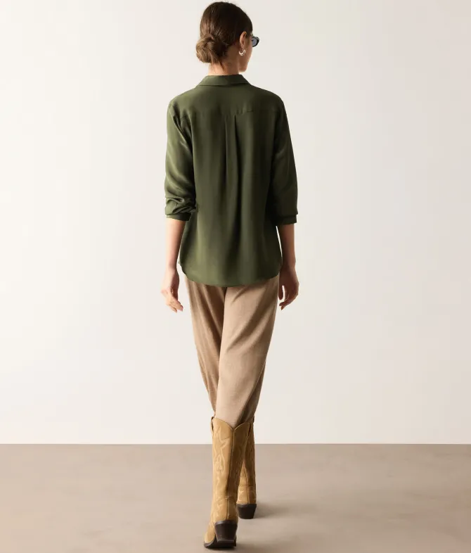 Camicia in seta con colletto