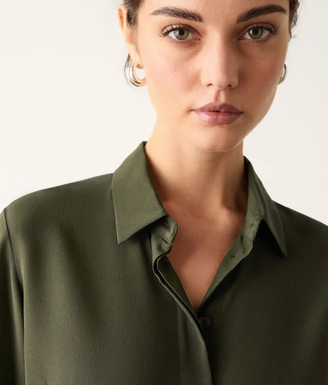Camicia in seta con colletto