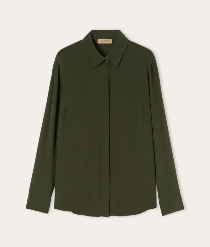 Camicia in seta con colletto