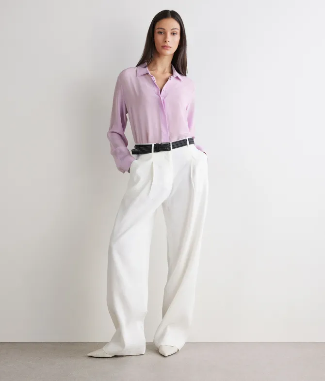 Camicia in seta con colletto