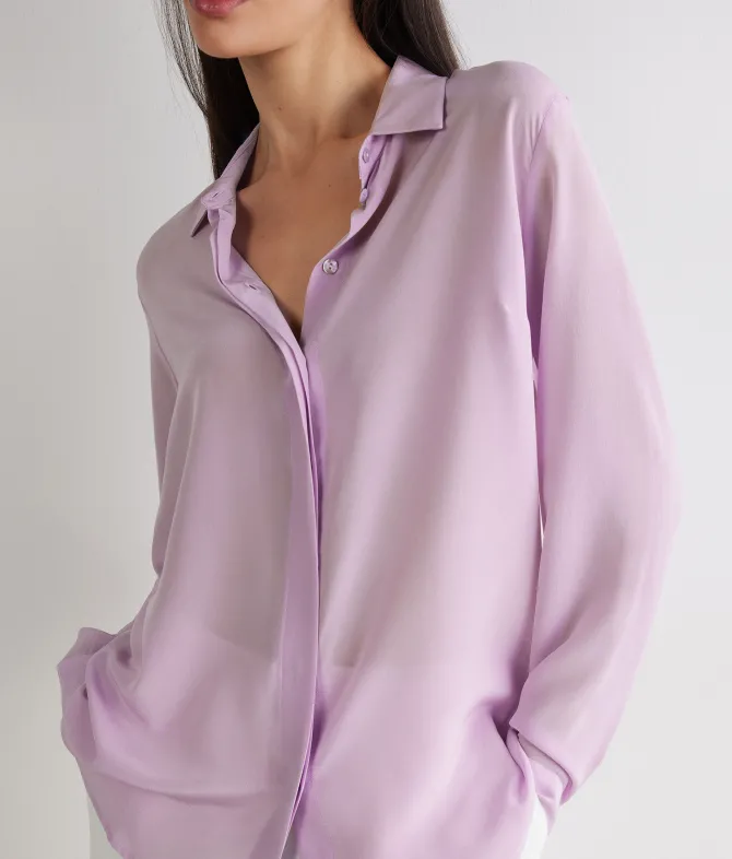 Camicia in seta con colletto