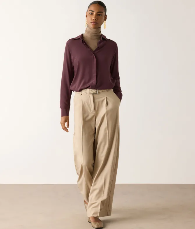 Camicia in seta con colletto
