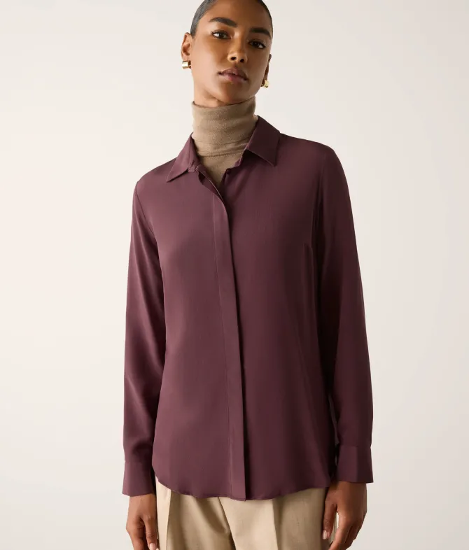 Camicia in seta con colletto