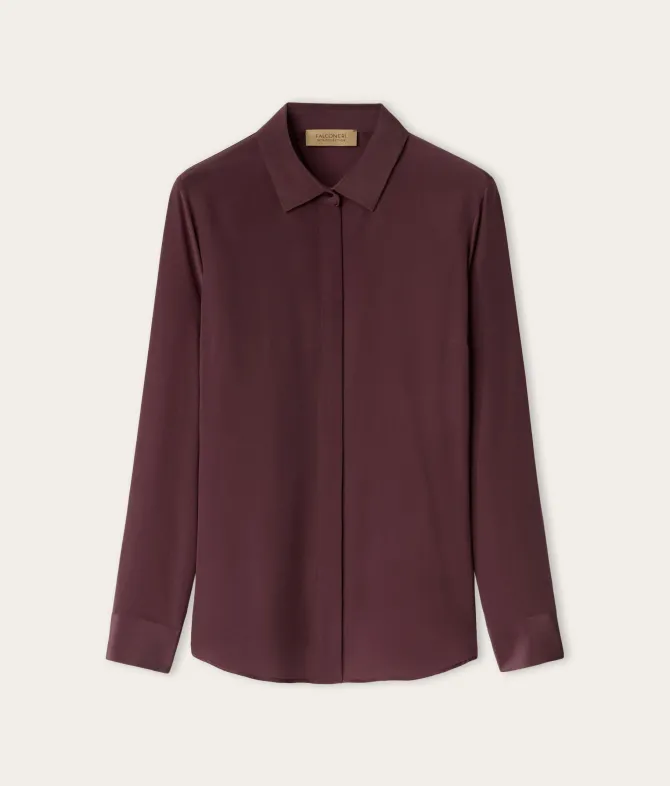 Camicia in seta con colletto
