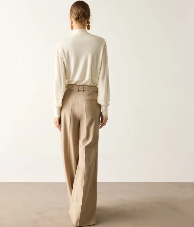Camicia in seta e cashmere
