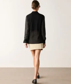 Camicia in seta e cashmere