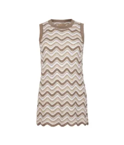Canotta chevron lamé