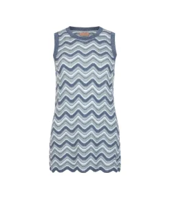 Canotta chevron lamé