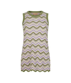 Canotta chevron lamé