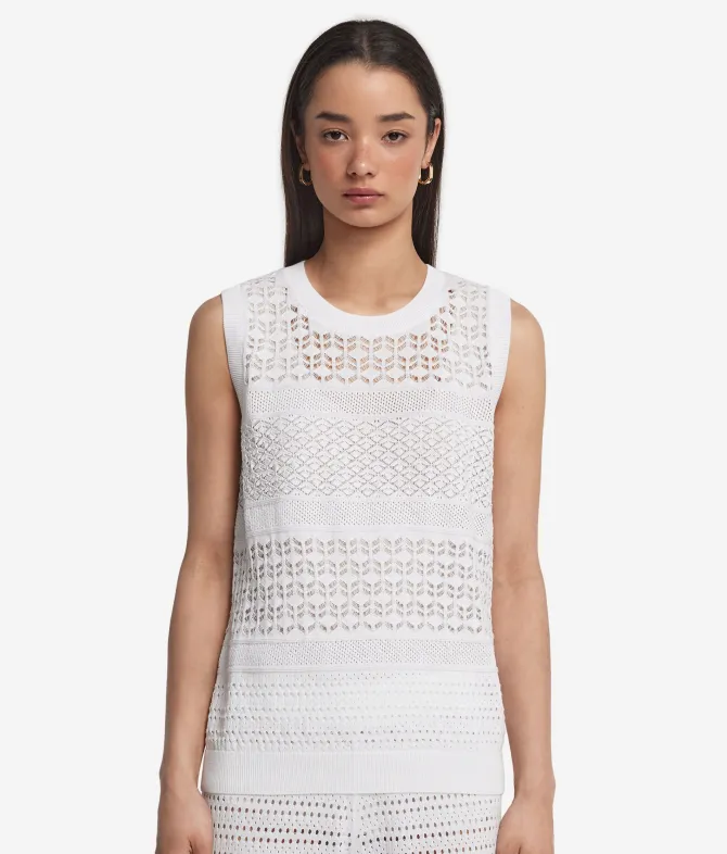 Canotta crochet in cotone