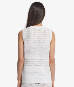 Canotta crochet in cotone