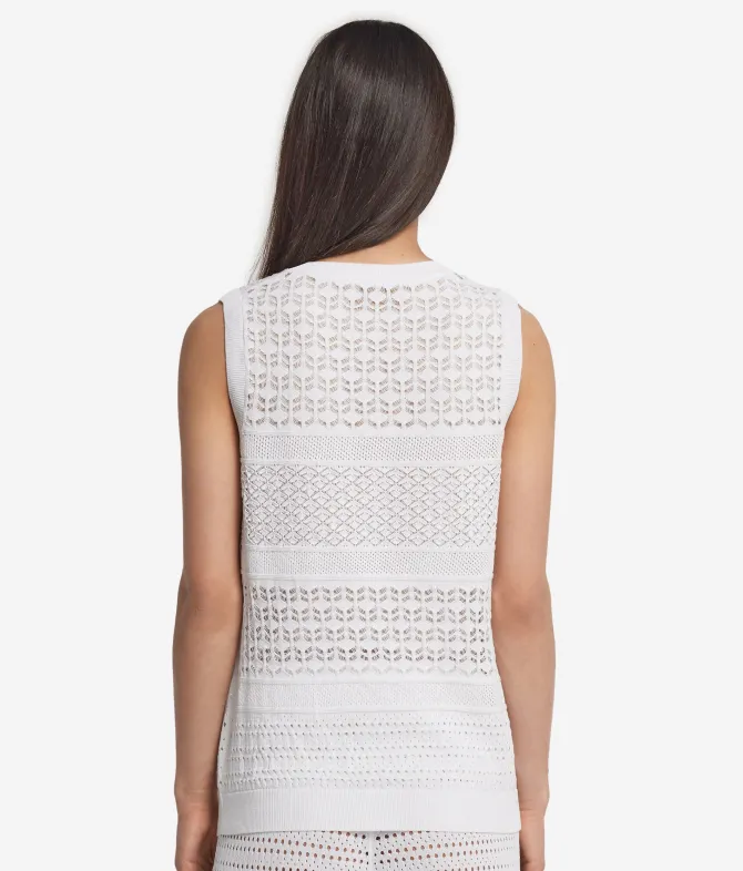 Canotta crochet in cotone