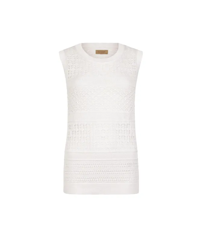 Canotta crochet in cotone