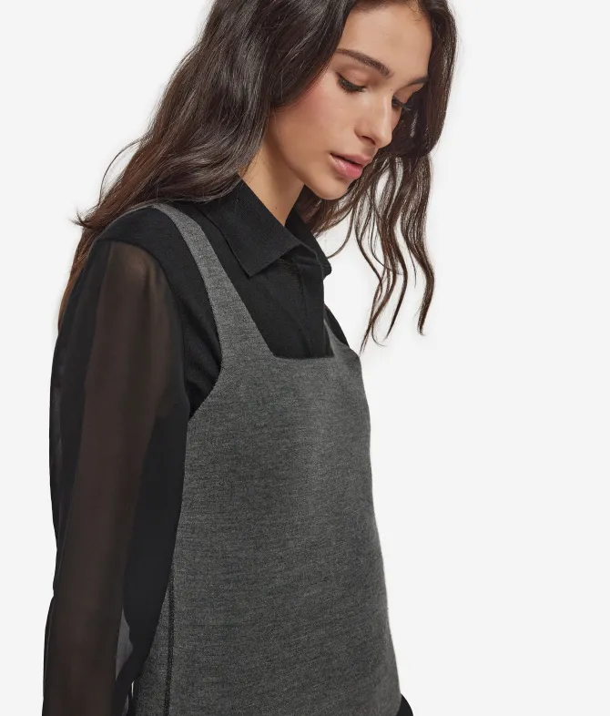 Canotta reversibile in Cashmere Ultrafine