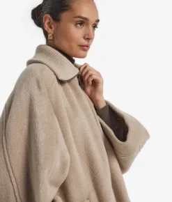 Cappa con zip in cashmere