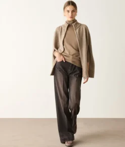 Cappa con zip in Cashmere Ultrasoft