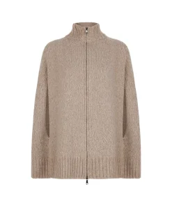 Cappa con zip in Cashmere Ultrasoft