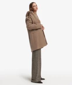 Cappotto con cappuccio in cashmere