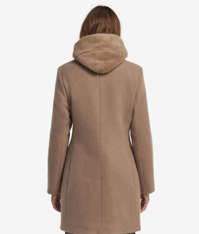 Cappotto con cappuccio in cashmere