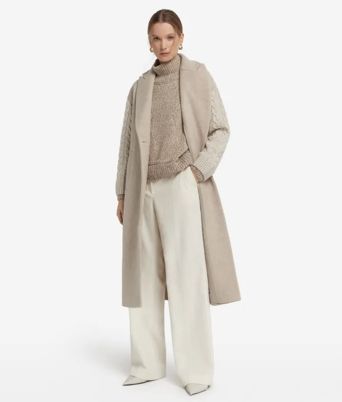 Cappotto con intreccio in cashmere