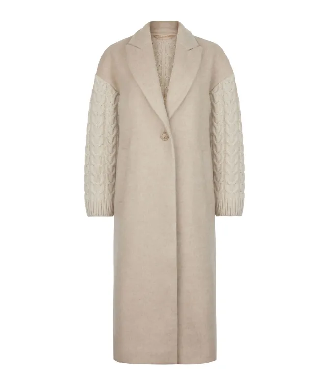 Cappotto con intreccio in cashmere