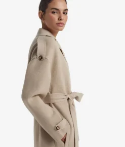 Cappotto lungo con cintura in Cashmere Ultrasoft