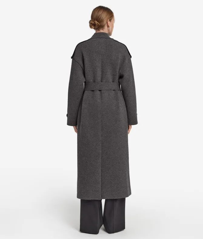 Cappotto lungo con cintura in Cashmere Ultrasoft