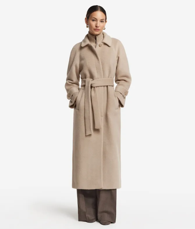 Cappotto lungo in tessuto di cashmere