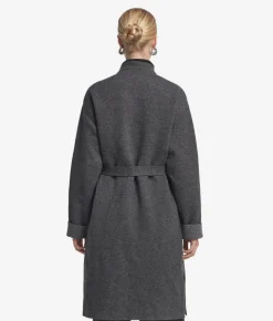 Cappotto reversibile in cashmere spinato