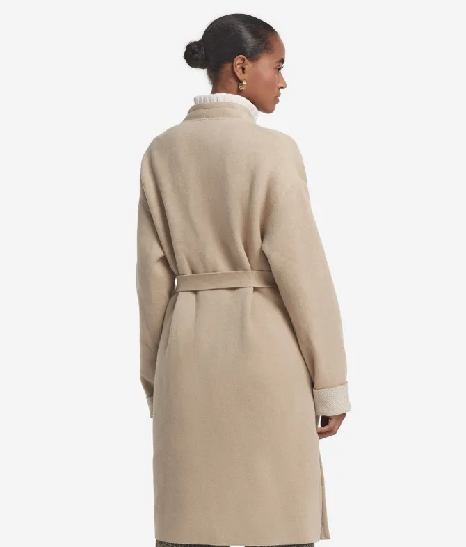 Cappotto reversibile in cashmere spinato