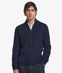 Cardigan a coste in Cashmere Ultrasoft
