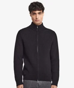 Cardigan a coste in Cashmere Ultrasoft