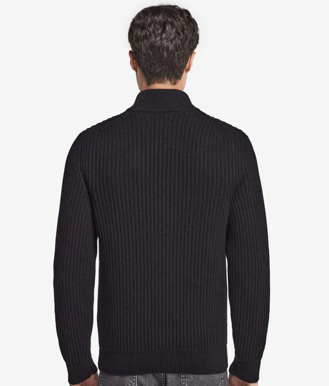 Cardigan a coste in Cashmere Ultrasoft