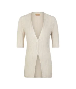 Cardigan a coste lamé