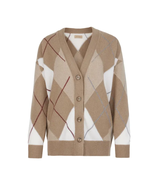 Cardigan a rombi in Cashmere Ultrasoft