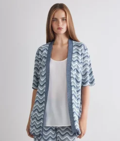 Cardigan chevron lamé